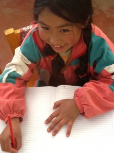 Girl in school - Peru