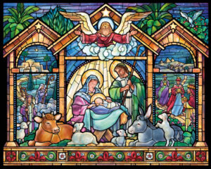 Stained glass Nativity